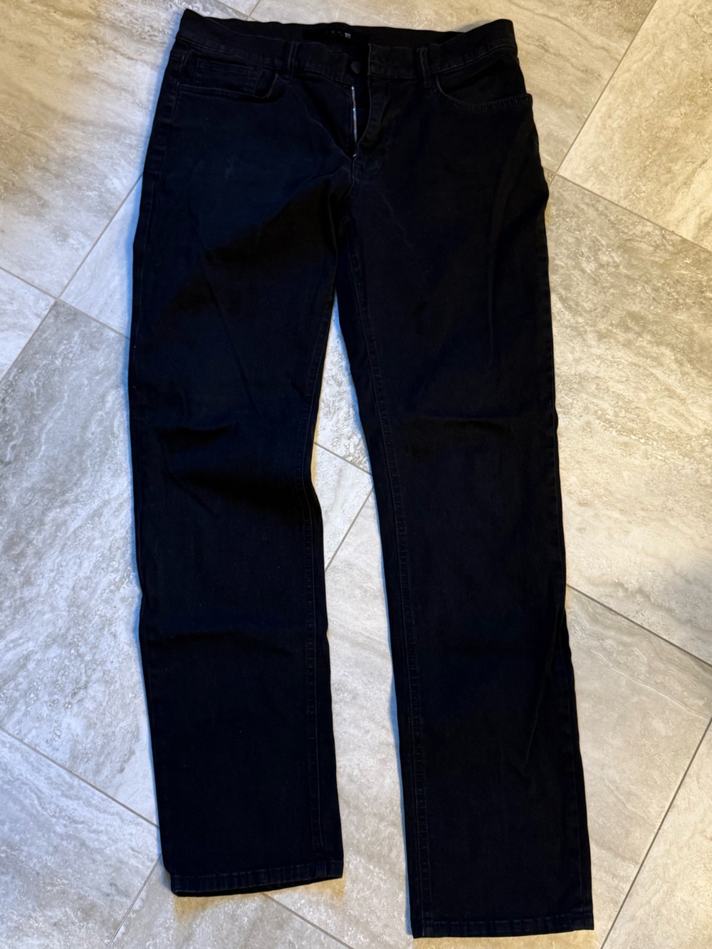 Joe's Jeans Men's Brixton McKinley 33 x 34 Slim Straight Black Jeans